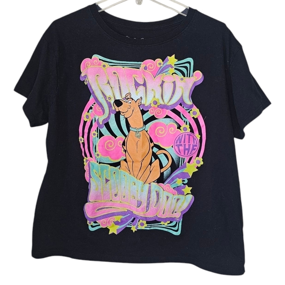Scooby Doo "Rockin with Scooby-Doo" Neon Unisex Graphic Tee Size XL